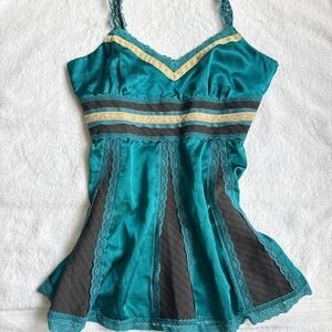 rare charlotte russe fairycore striped lace cami top